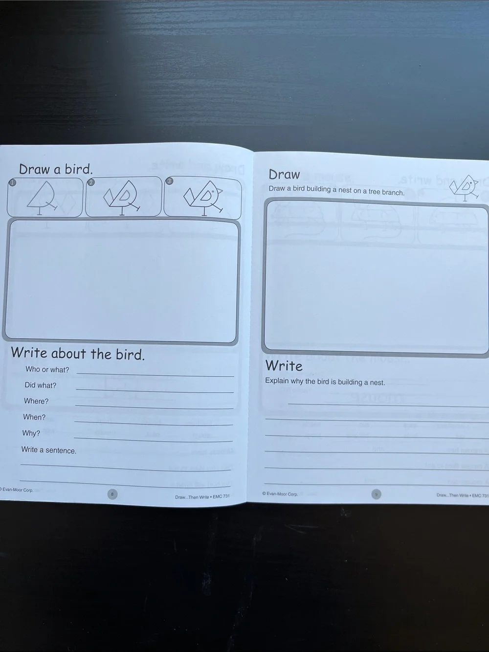 Evan-Moor Draw Then Write Activity Books for Kids